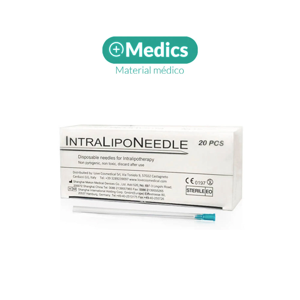 INTRALIPONEEDLE Aguja para intralipoterapia 23G y 20G X 100MM