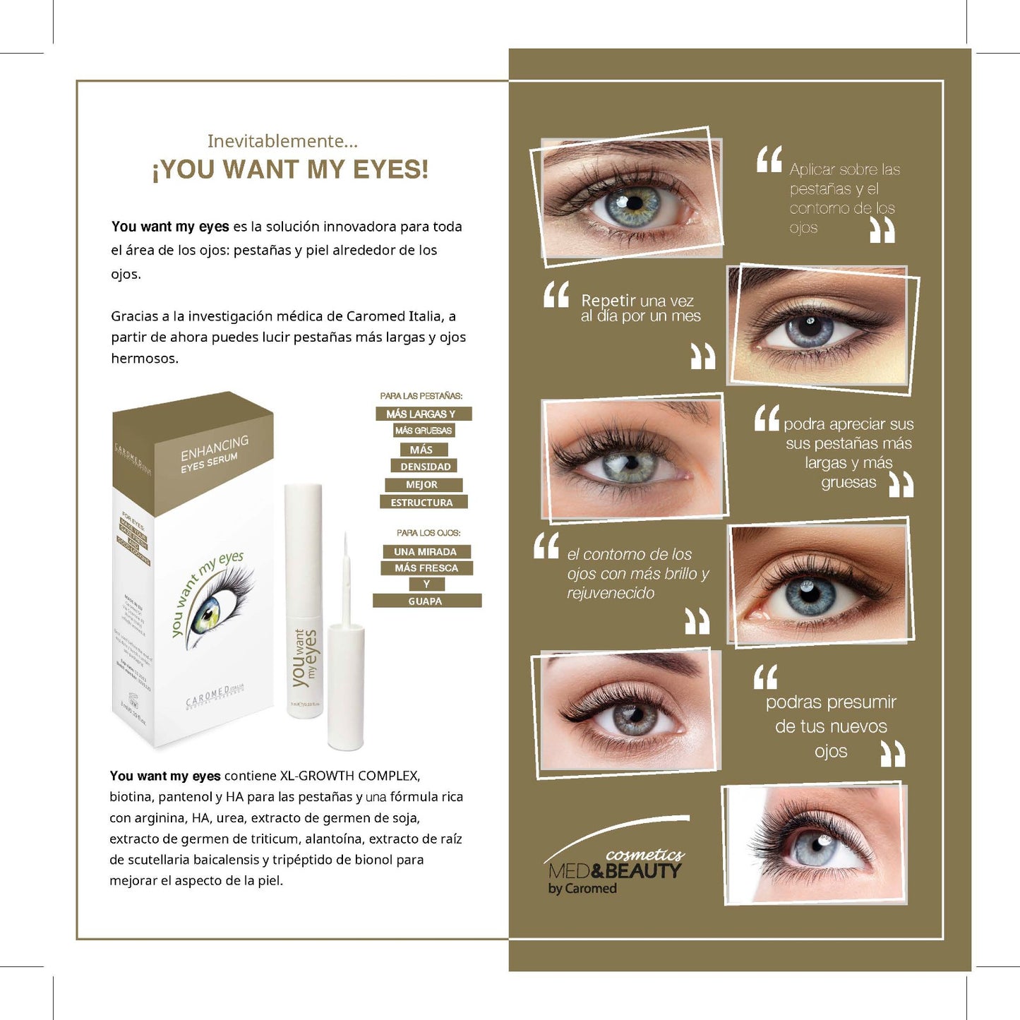 YOU WANT MY EYES tratamiento pestañas y bolsas de ojo
