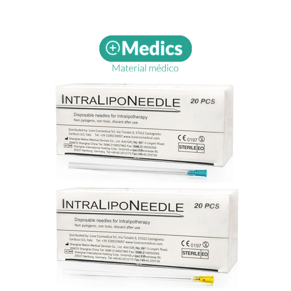 INTRALIPONEEDLE Aguja para intralipoterapia 23G y 20G X 100MM